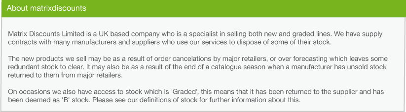 About Matrix Discounts
